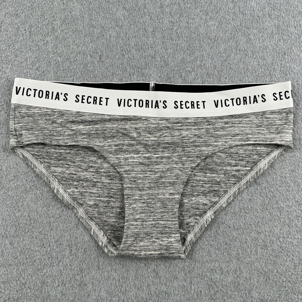 Victoria's Secret Panties Womens S Hiphugger Gray Logo Waistband 11206677